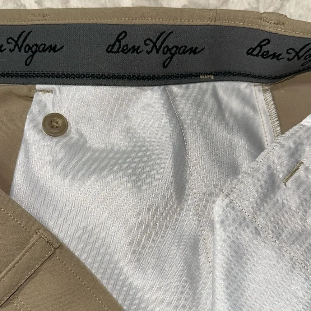 Ben Hogan 42 Khaki Nylon Golf Lightweight Shorts